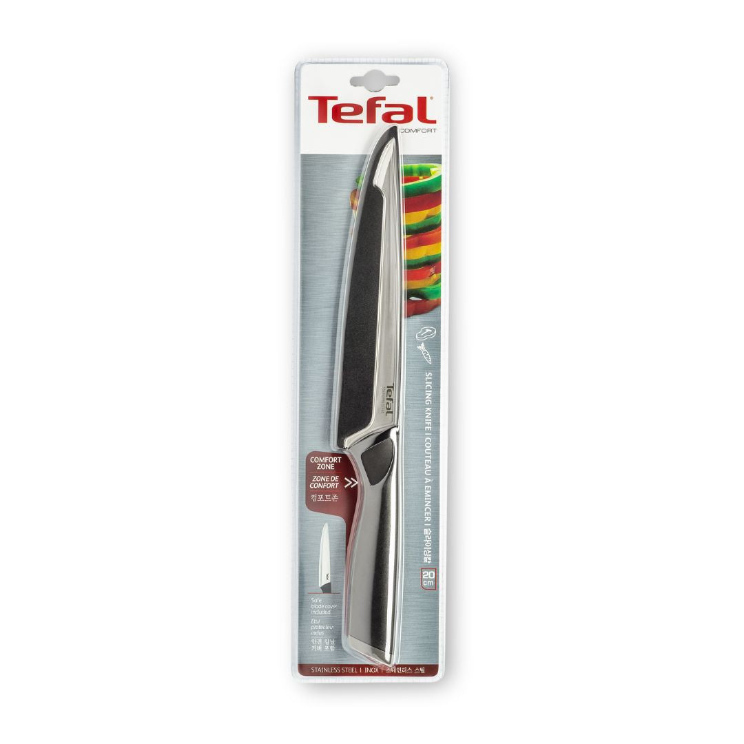 COUTEAU SLICING 20 CM - COUVERCLE COMFORT - K2213704 TEFAL