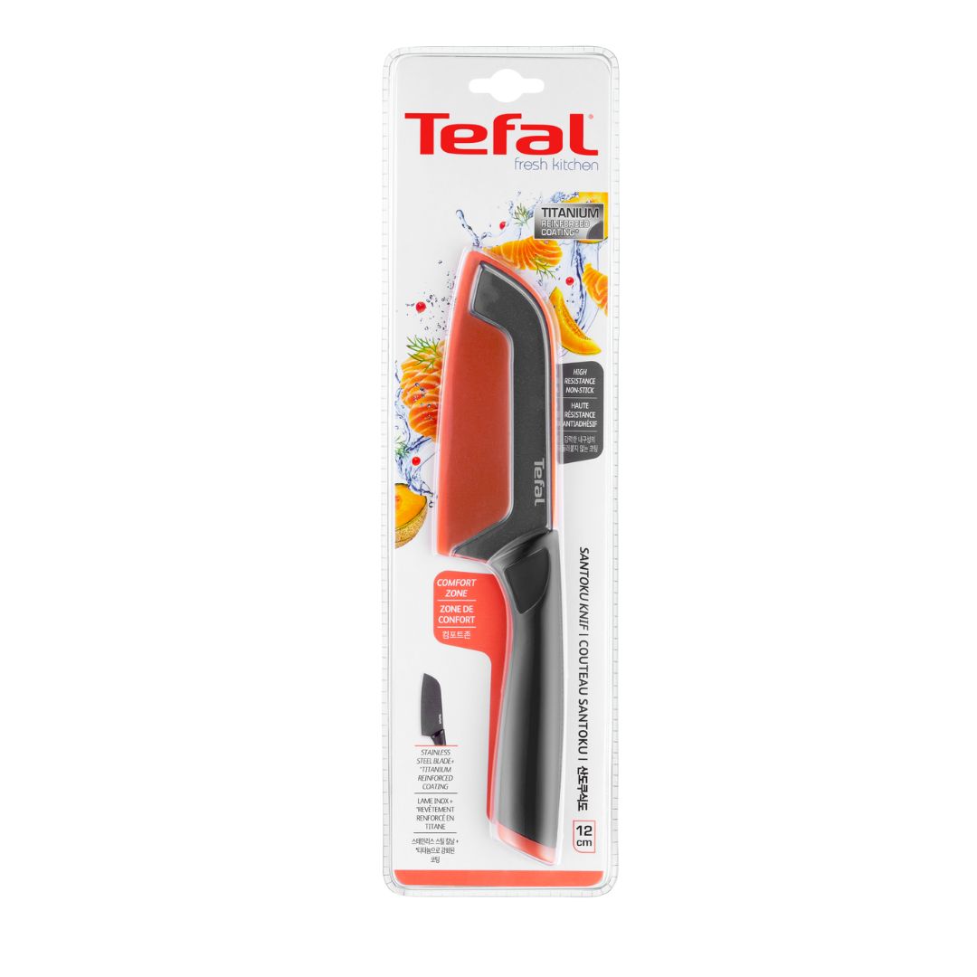 COUTEAU SANTOKU 12 CM - COUVERCLE FRESH KITCHEN - K1220104 TEFAL