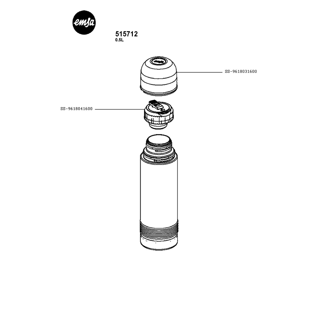 Thermos Senator 0,5L rouge - 515712 TEFAL