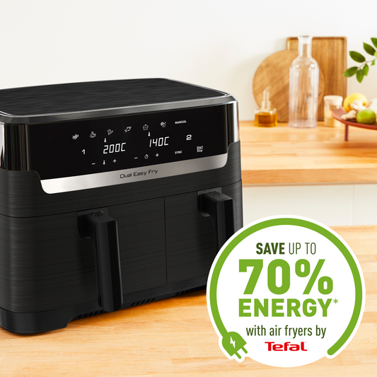 Friteuse et Gril à Air Tefal Dual Easy Fry - 8.3L - Noir - EY901N10